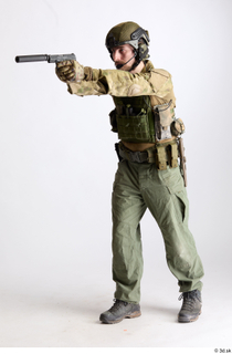 Alex Lee Pose with Pistol shooting standing whole body 0002.jpg
